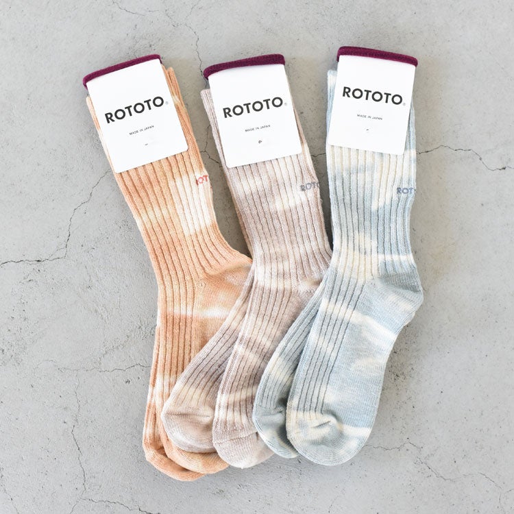 TIE DYE RIBBED CREW SOCKS　タイダイ リブ クルーソックス