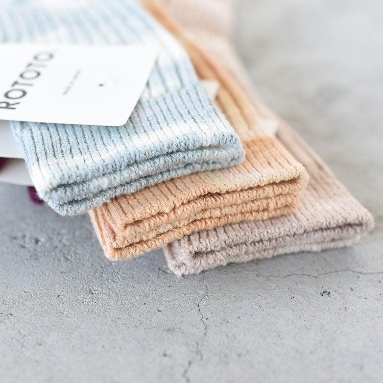 TIE DYE RIBBED CREW SOCKS　タイダイ リブ クルーソックス