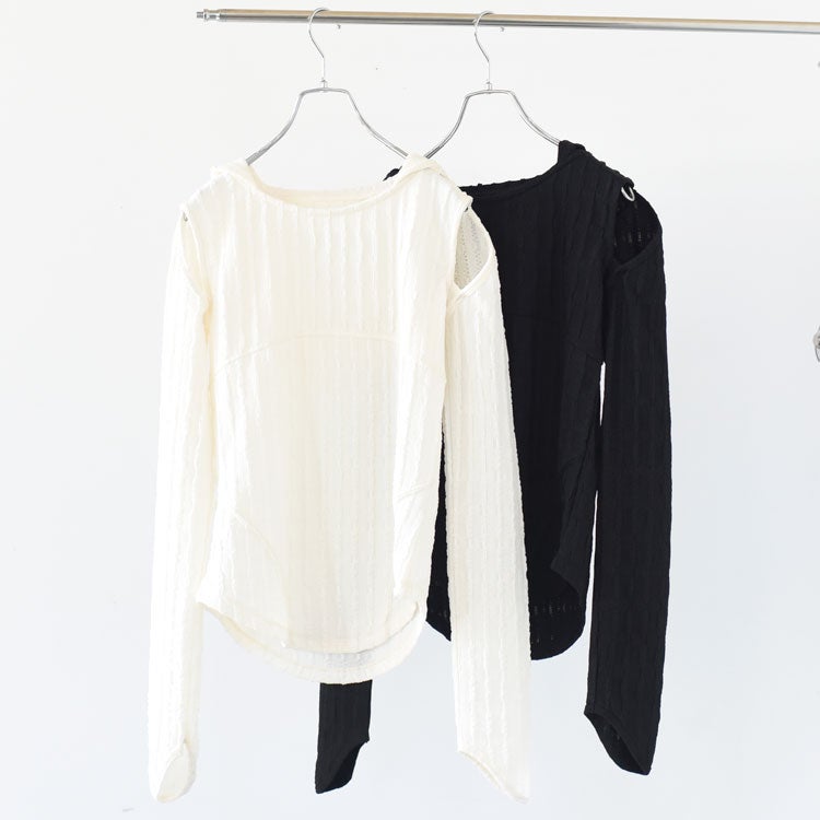hooded jacquard top フーデッドジャカードトップ