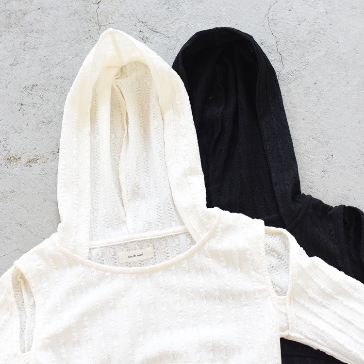 hooded jacquard top フーデッドジャカードトップ
