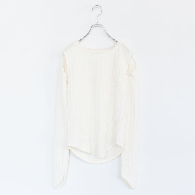 hooded jacquard top フーデッドジャカードトップ