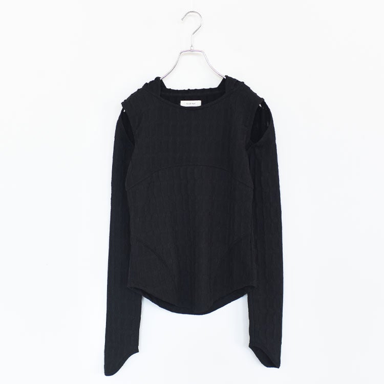 hooded jacquard top フーデッドジャカードトップ