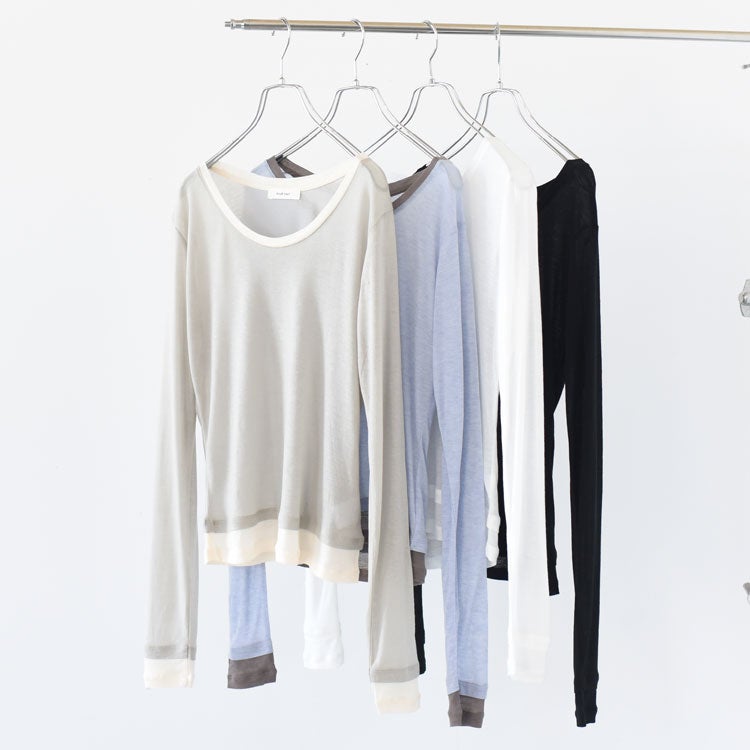 round neck layered top ラウンドネックレイヤードトップ