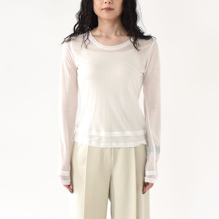 round neck layered top ラウンドネックレイヤードトップ