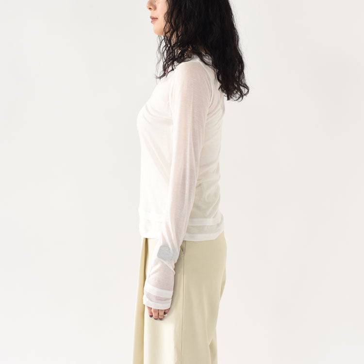 round neck layered top ラウンドネックレイヤードトップ