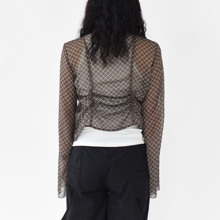 sheer collared blouse シアーカラーブラウス