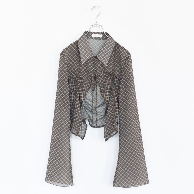 sheer collared blouse シアーカラーブラウス