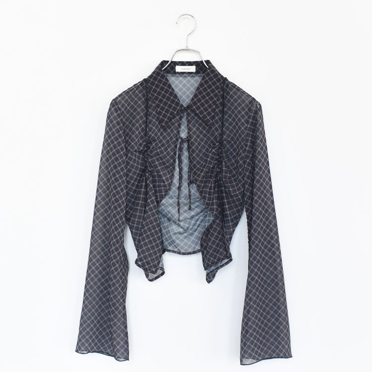 sheer collared blouse シアーカラーブラウス
