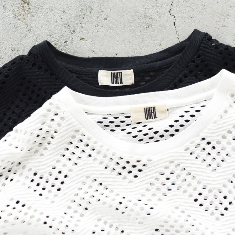PATTERN MESH COTTON JERSEY RUFFLED TEE ラッフルTシャツ