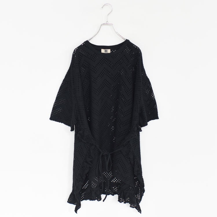 PATTERN MESH COTTON JERSEY RUFFLED TEE ラッフルTシャツ