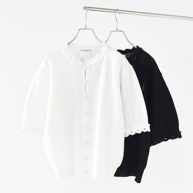 MESH LACE KNIT CARDIGAN メッシュレースニットカーディガン