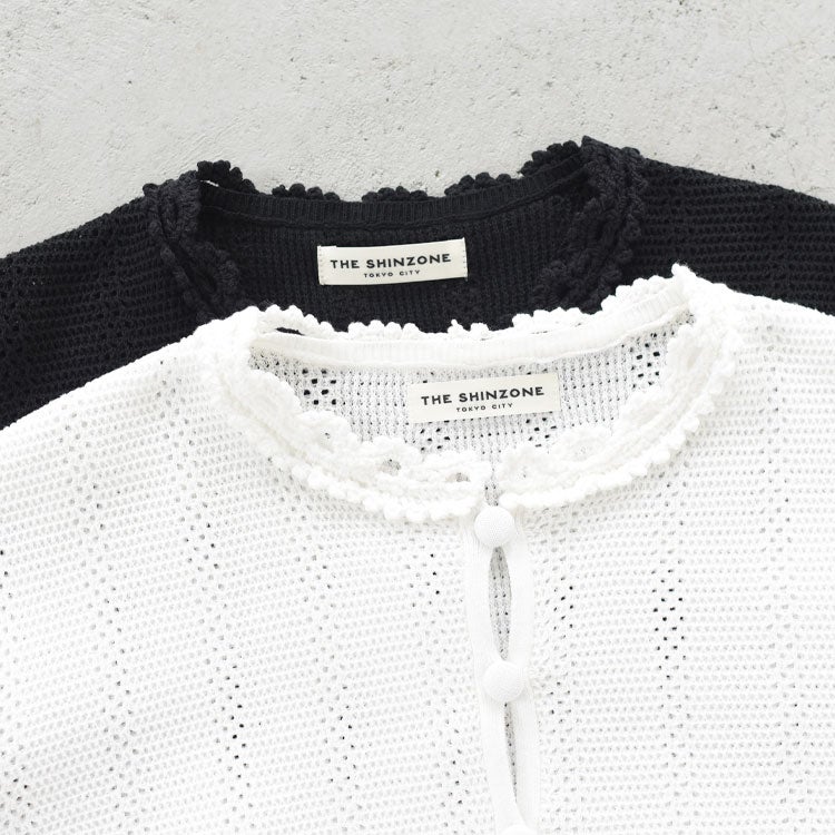 MESH LACE KNIT CARDIGAN メッシュレースニットカーディガン