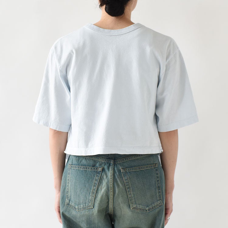 COTTON OPEN-END YARN GARMENT DYEING WRAPPED-FRONT C/D ラップフロントカーディガン