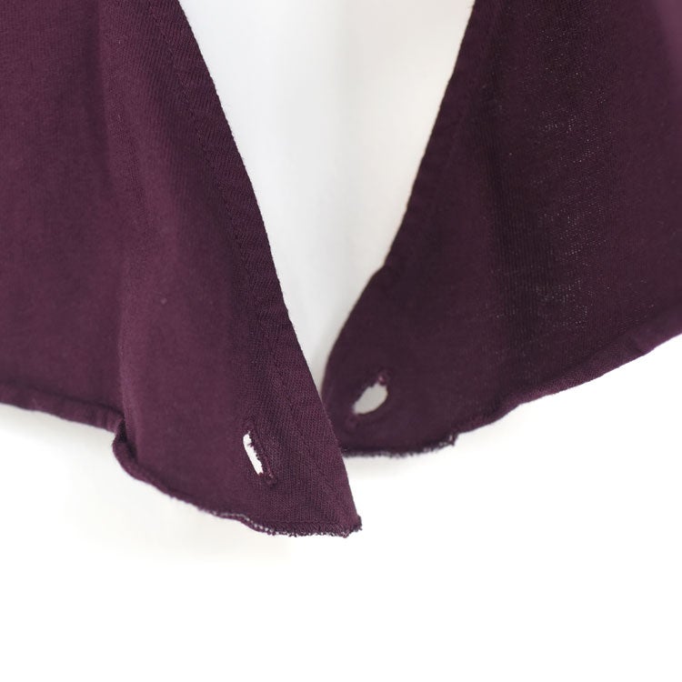 COTTON OPEN-END YARN GARMENT DYEING WRAPPED-FRONT C/D ラップフロントカーディガン