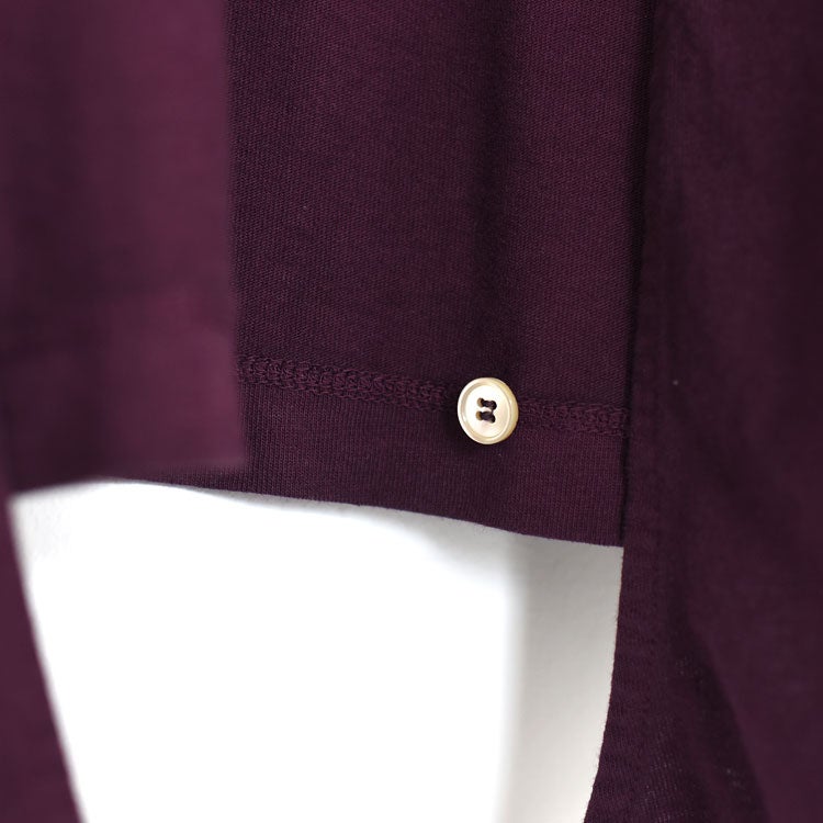 COTTON OPEN-END YARN GARMENT DYEING WRAPPED-FRONT C/D ラップフロントカーディガン