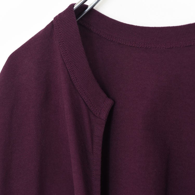 COTTON OPEN-END YARN GARMENT DYEING WRAPPED-FRONT C/D ラップフロントカーディガン