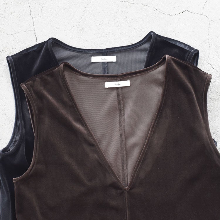 Velour Vneck Combinaison　ベロアVネックコンビネゾン