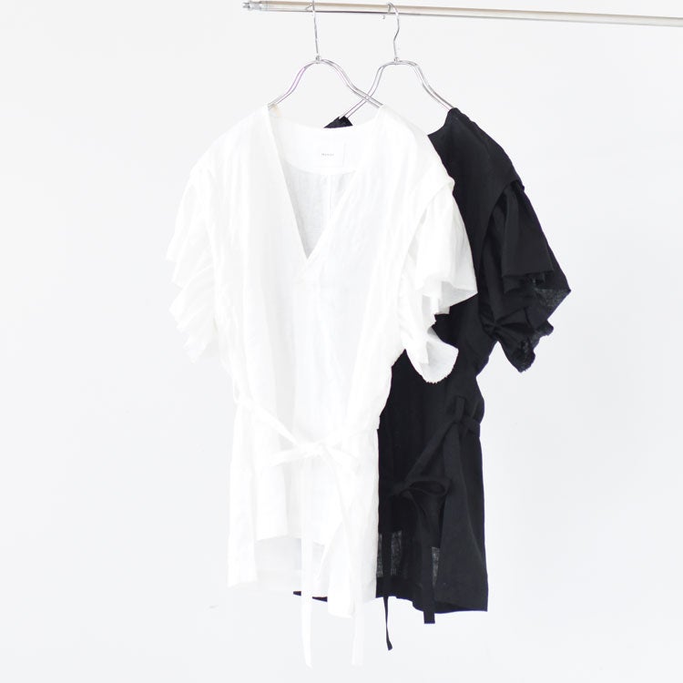 FRILL SLEEVE VEST BLOUSE フリルスリーブベストブラウス