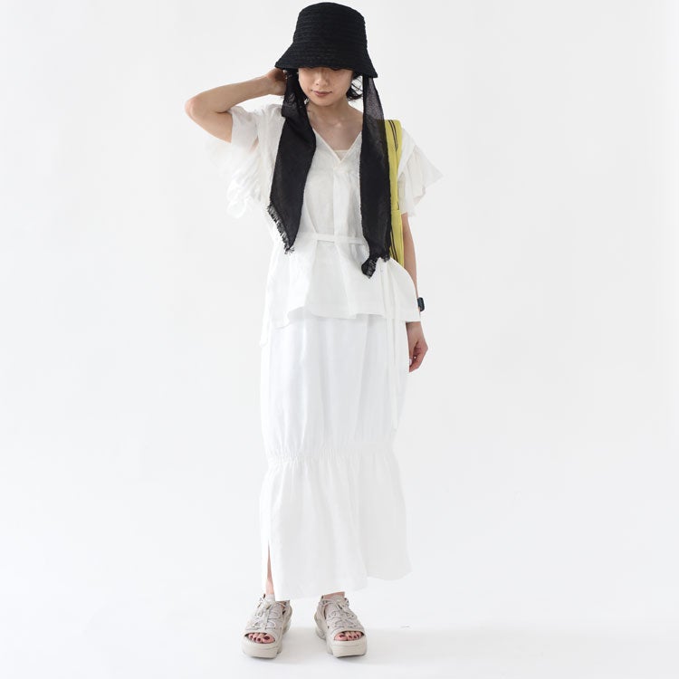 FRILL SLEEVE VEST BLOUSE フリルスリーブベストブラウス