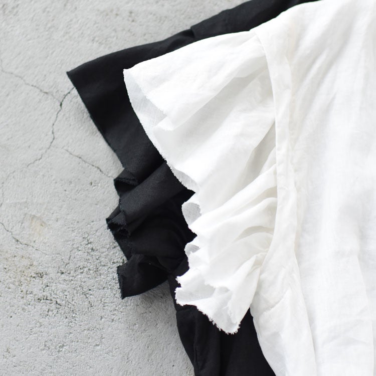 FRILL SLEEVE VEST BLOUSE フリルスリーブベストブラウス