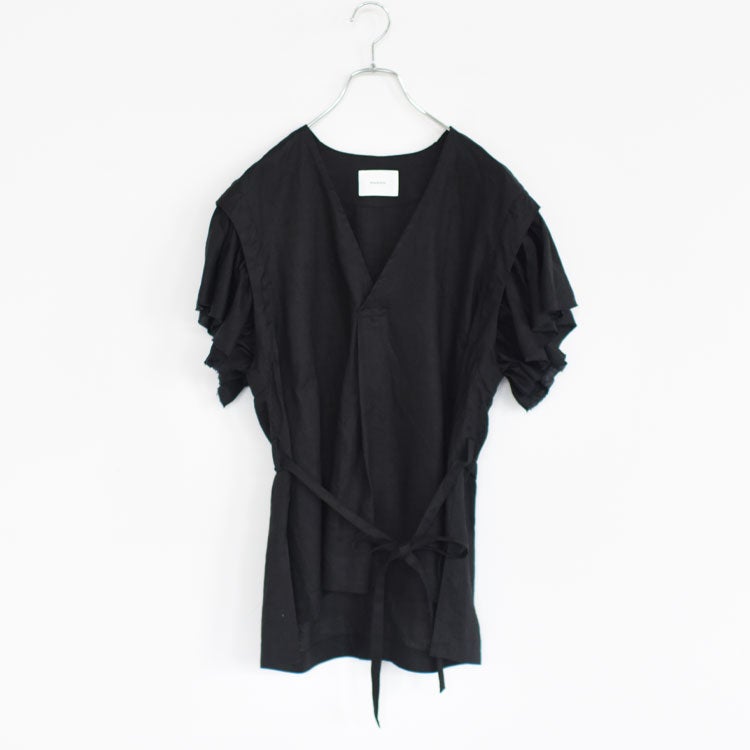 FRILL SLEEVE VEST BLOUSE フリルスリーブベストブラウス