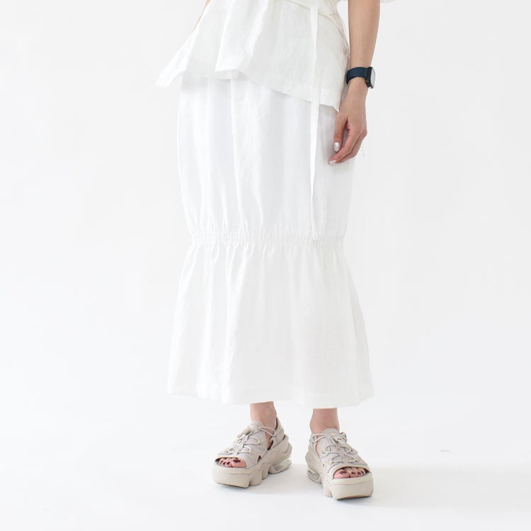 FRENCH LINEN SHIRING SKIRT フレンチリネンシャーリングスカート