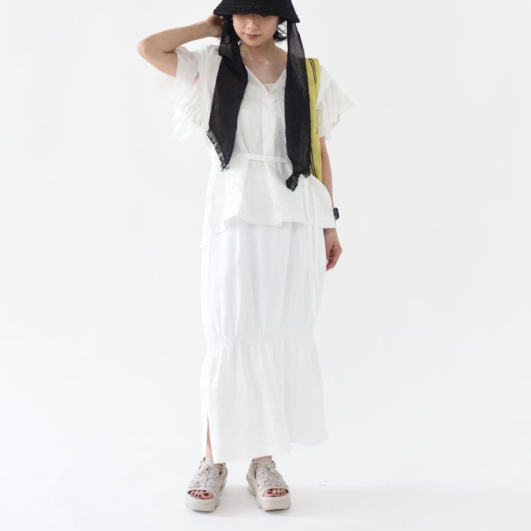 FRENCH LINEN SHIRING SKIRT フレンチリネンシャーリングスカート