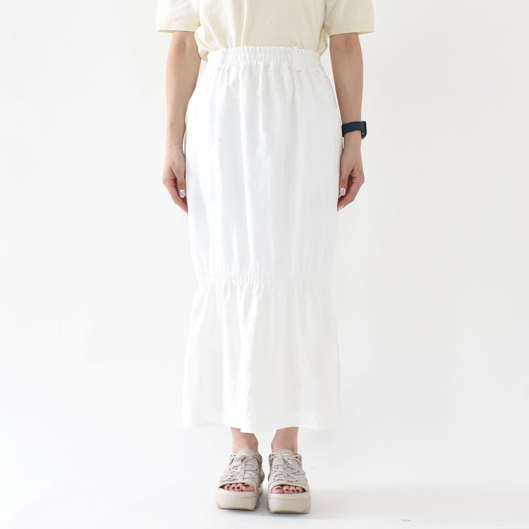 FRENCH LINEN SHIRING SKIRT フレンチリネンシャーリングスカート