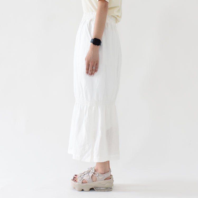 FRENCH LINEN SHIRING SKIRT フレンチリネンシャーリングスカート