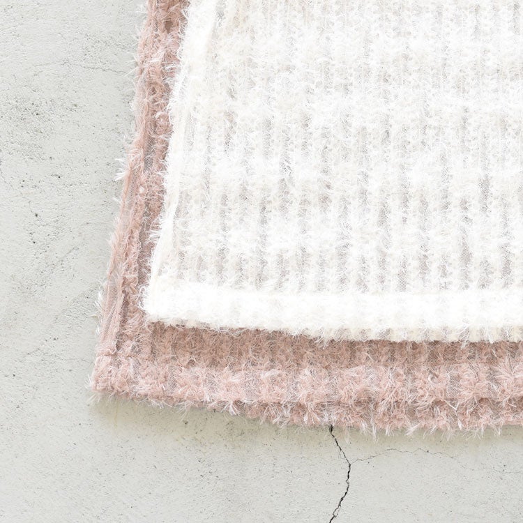 FEATHER TULLE NO SLEEVE BLOUSE フェザーチュールノースリーブブラウス