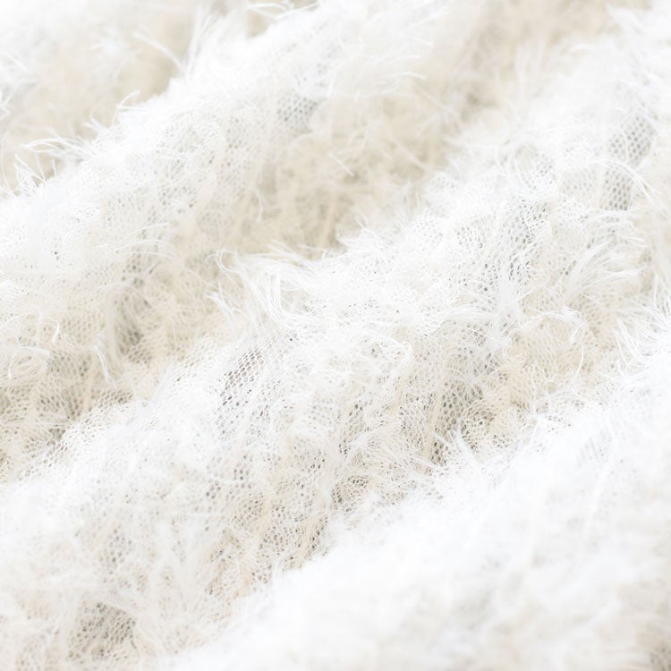 FEATHER TULLE NO SLEEVE BLOUSE フェザーチュールノースリーブブラウス