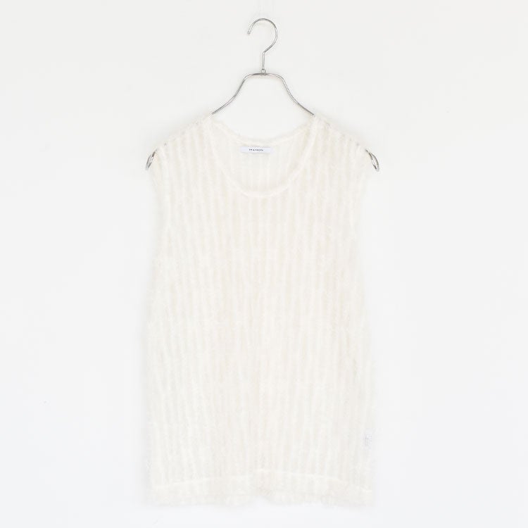 FEATHER TULLE NO SLEEVE BLOUSE フェザーチュールノースリーブブラウス