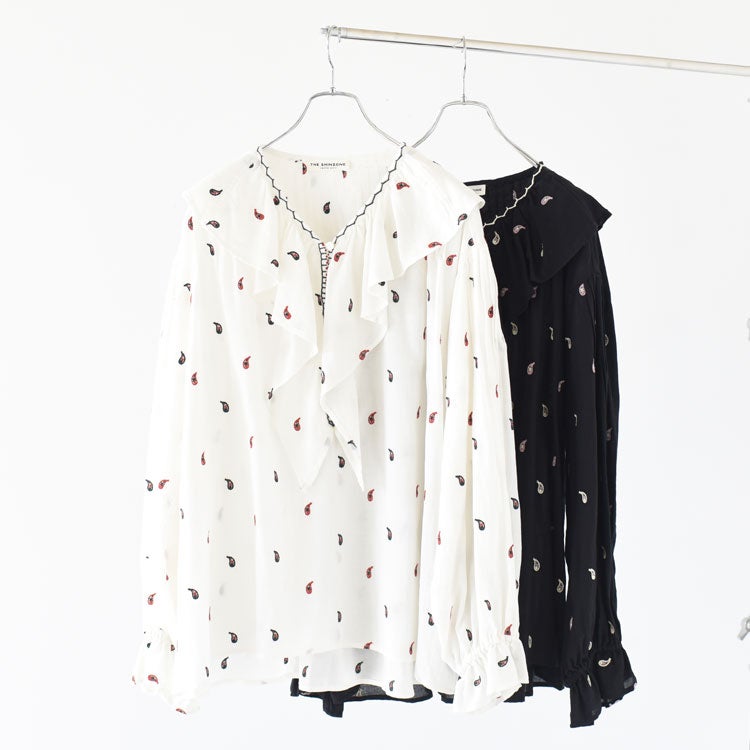 PAISLEY EMBROIDERED BLOUSE　ペイズリーエンブロイダリーブラウス