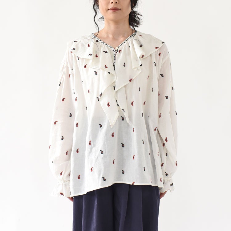 PAISLEY EMBROIDERED BLOUSE　ペイズリーエンブロイダリーブラウス