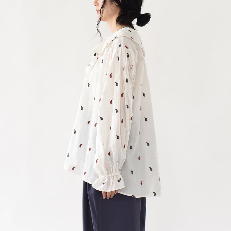 PAISLEY EMBROIDERED BLOUSE　ペイズリーエンブロイダリーブラウス