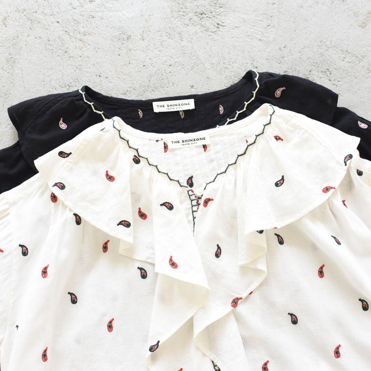 PAISLEY EMBROIDERED BLOUSE　ペイズリーエンブロイダリーブラウス