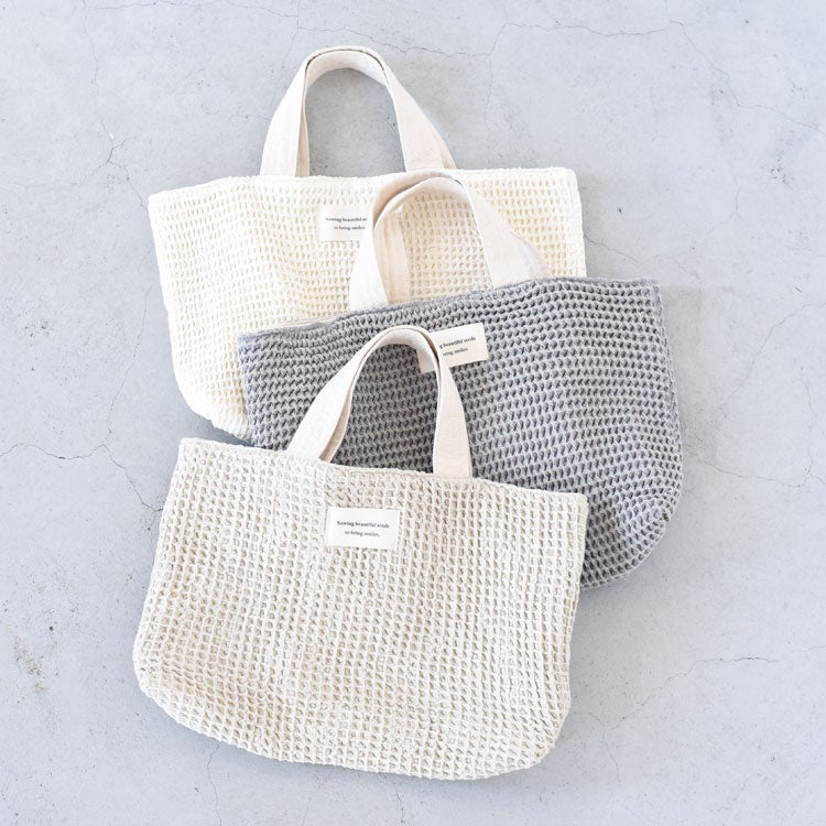 Waffle Square Totebag ワッフルスクエアトートバッグ