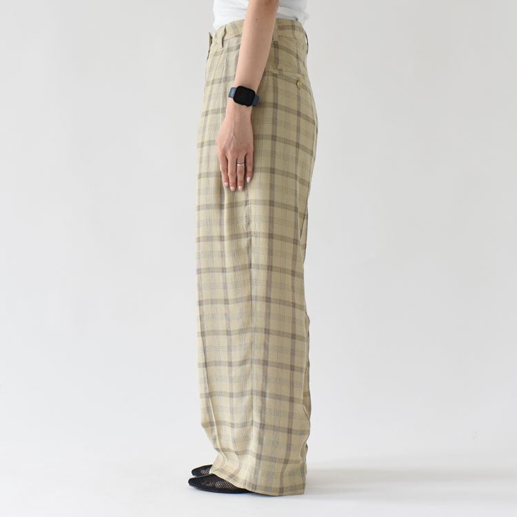 Check Daubletuck Pants チェックダブルタックパンツ
