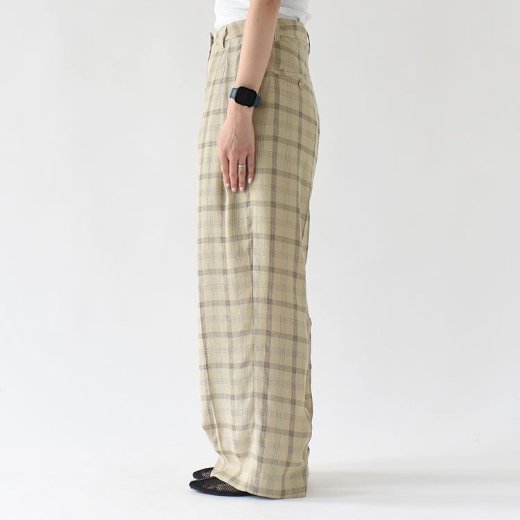 Check Daubletuck Pants チェックダブルタックパンツ
