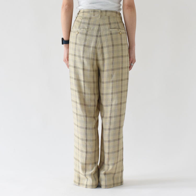 Check Daubletuck Pants チェックダブルタックパンツ