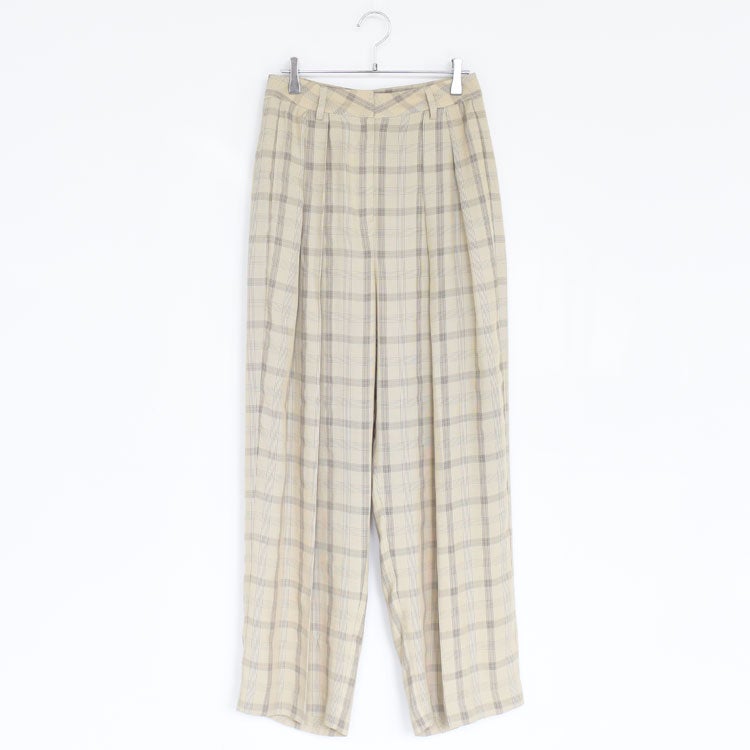 Check Daubletuck Pants チェックダブルタックパンツ