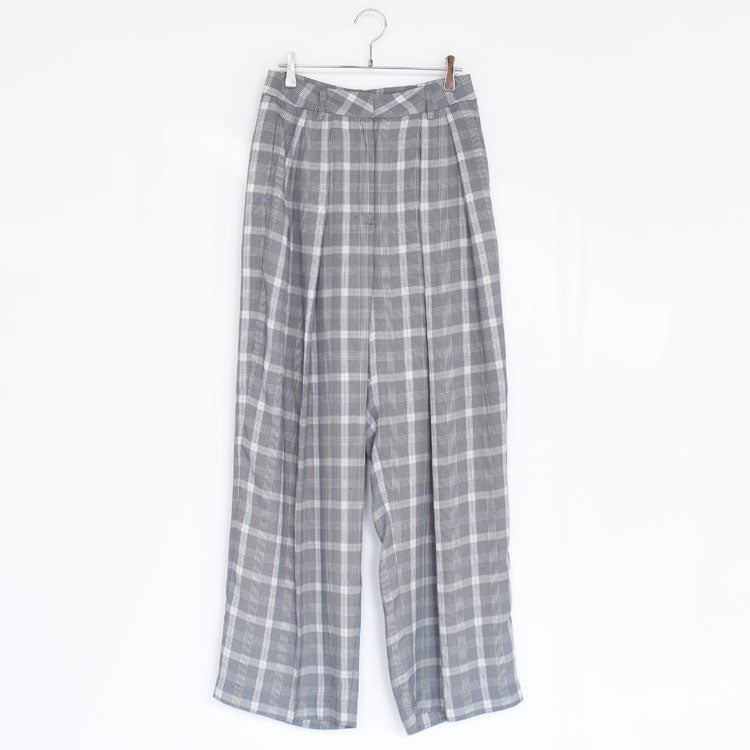 Check Daubletuck Pants チェックダブルタックパンツ