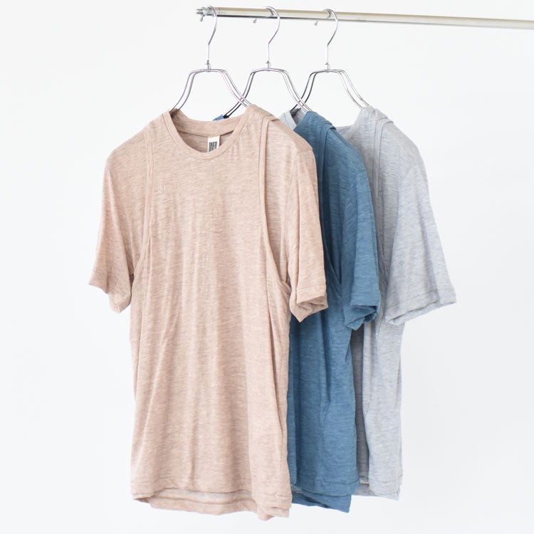 FINE SLUB YARN LAYERED TOP レイヤードトップ