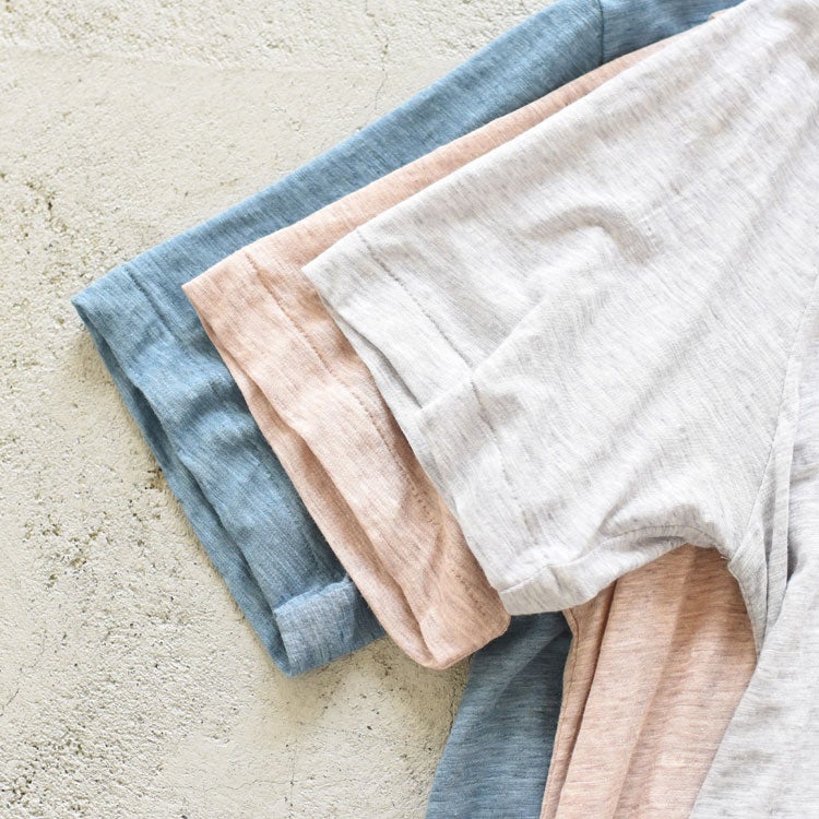 FINE SLUB YARN LAYERED TOP レイヤードトップ