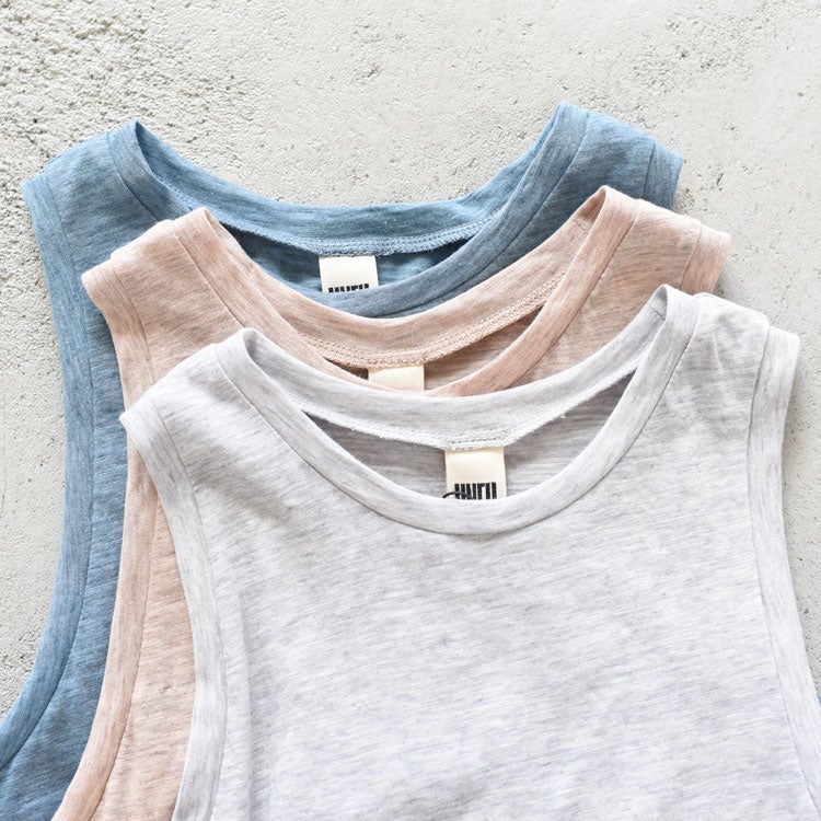 FINE SLUB YARN LAYERED TOP レイヤードトップ