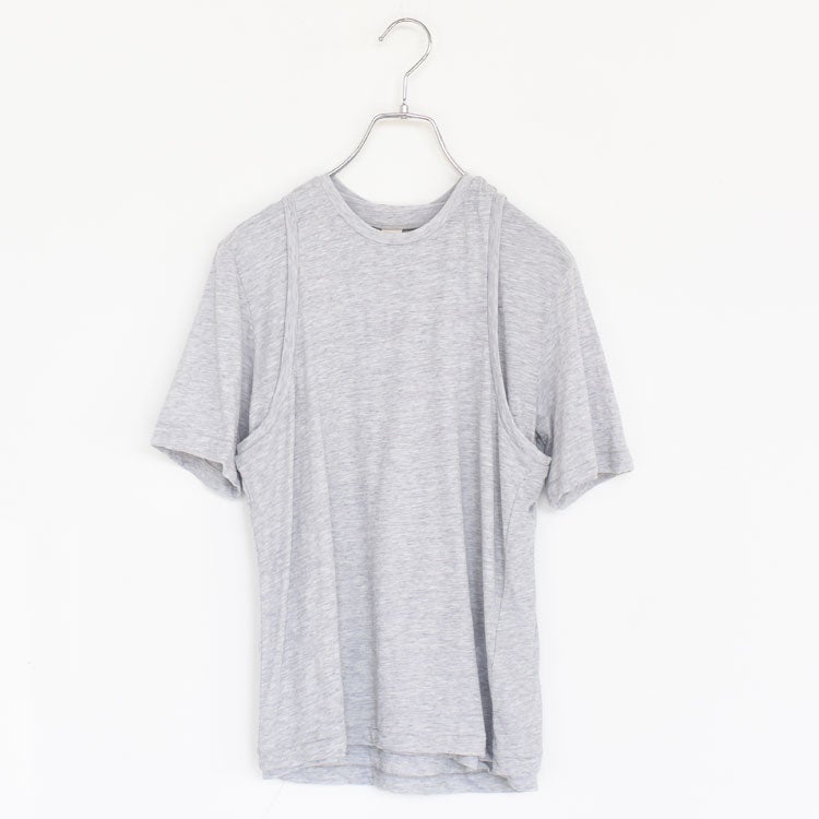 FINE SLUB YARN LAYERED TOP レイヤードトップ