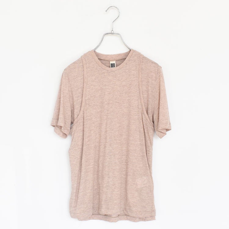 FINE SLUB YARN LAYERED TOP レイヤードトップ