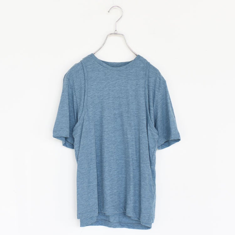 FINE SLUB YARN LAYERED TOP レイヤードトップ