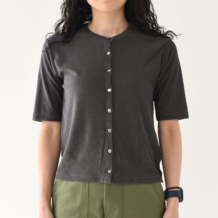 PILE HALF SLEEVE CARDIGAN　パイルハーフスリーブカーディガン