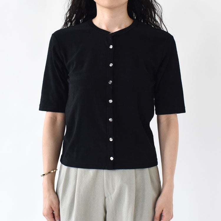 PILE HALF SLEEVE CARDIGAN　パイルハーフスリーブカーディガン